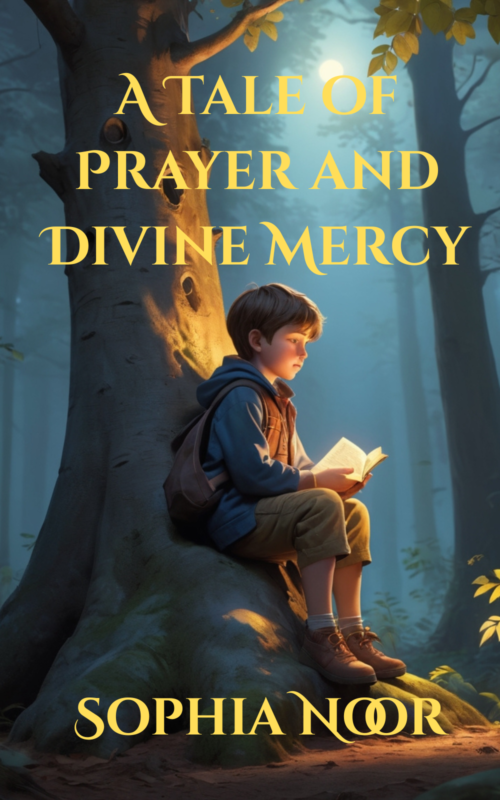 Storybook cover, "A Tale of Prayer and Divine Mercy."