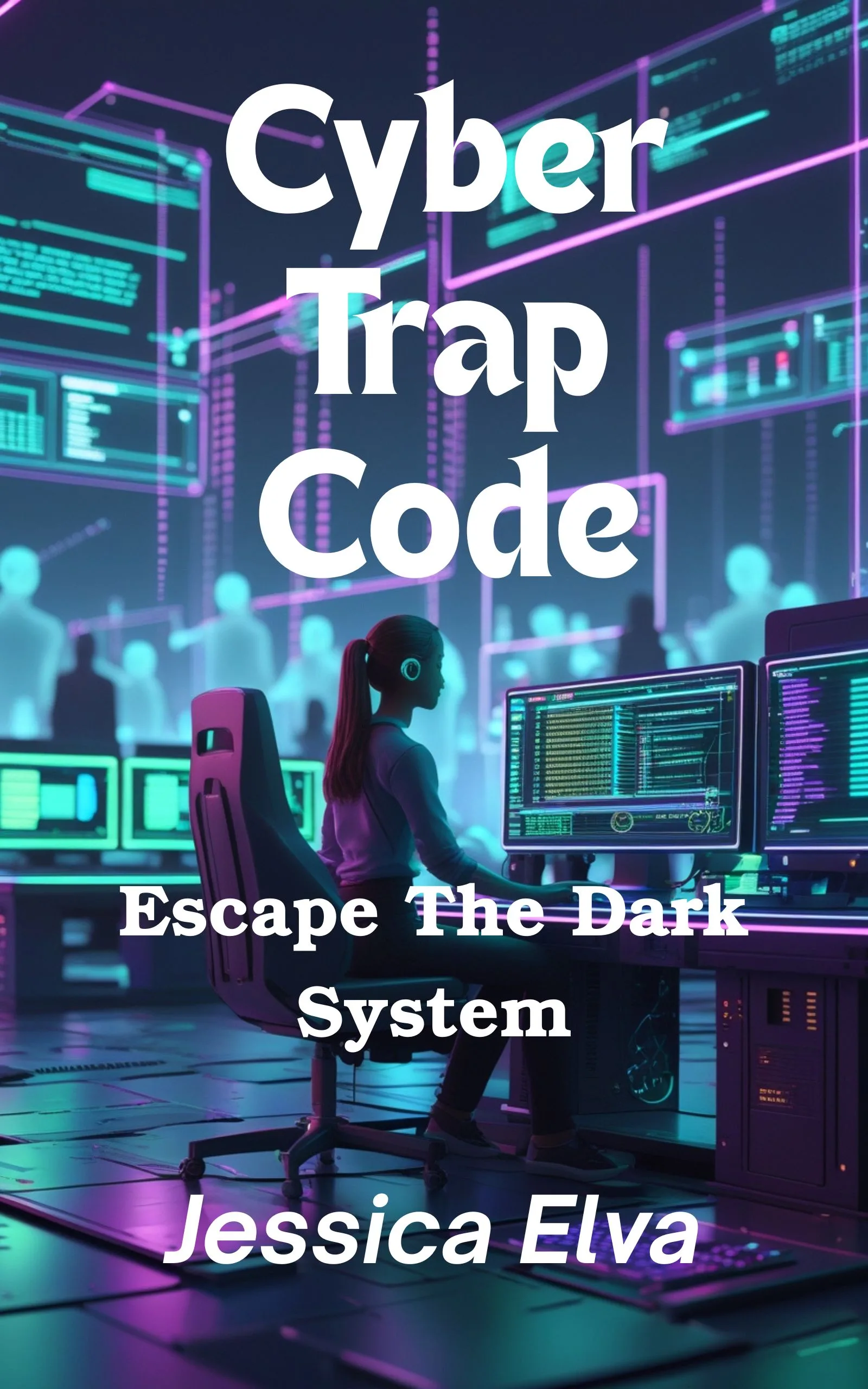 This is a cover image of fiction book " Cyber Trap Code."