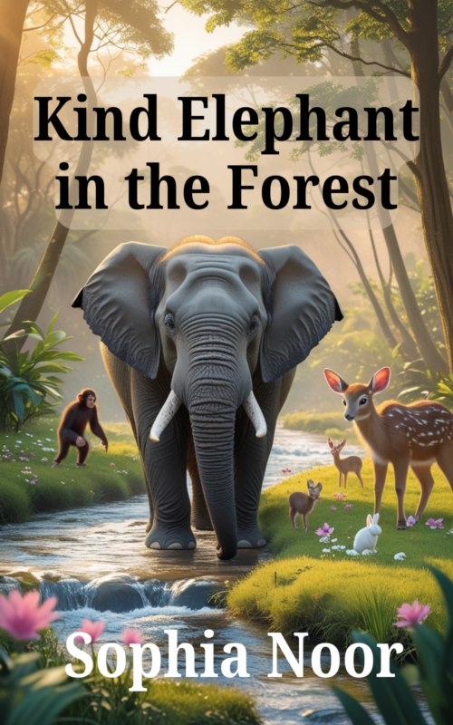 Children’s storybook cover image of "Kind Elephant in the Forest."