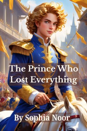 Children's storybook cover: "The Prince Who Lost Everything." The cover depicts a prince sitting proudly on a horse.