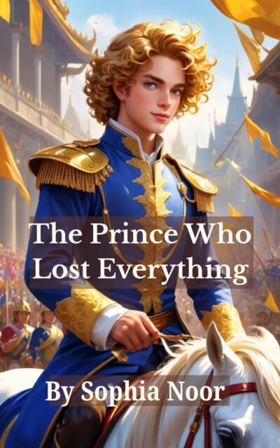 Children's storybook cover: "The Prince Who Lost Everything." The cover depicts a prince sitting proudly on a horse.