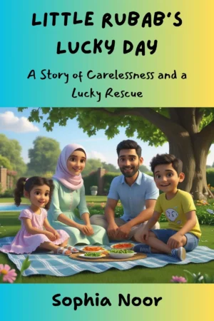 This is a storybook cover image of Little Rubab’s Lucky Day