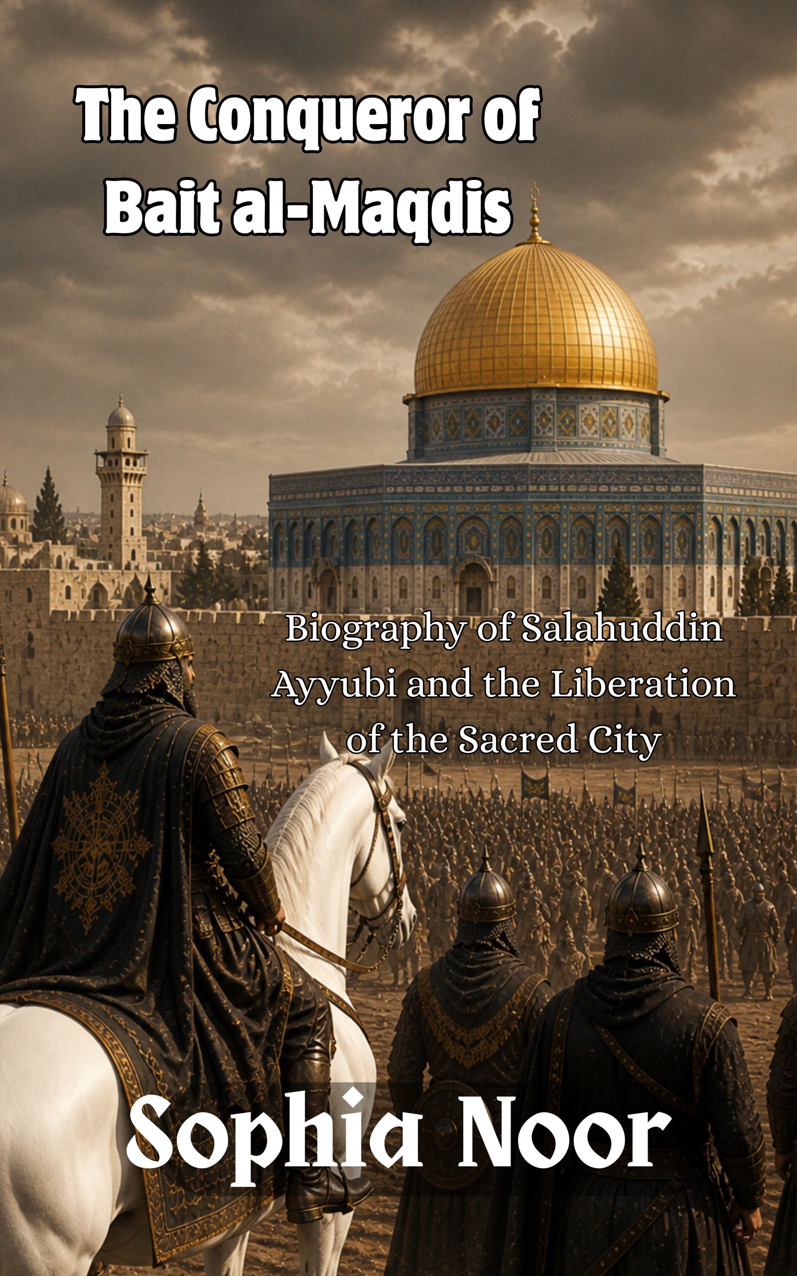 This image represents the book title "The Conqueror of Bait al-Maqdis."