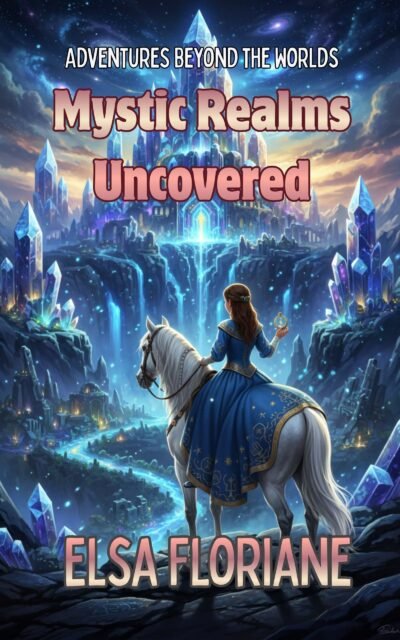 Title: "Mystic Realms Uncovered" Book cover image.