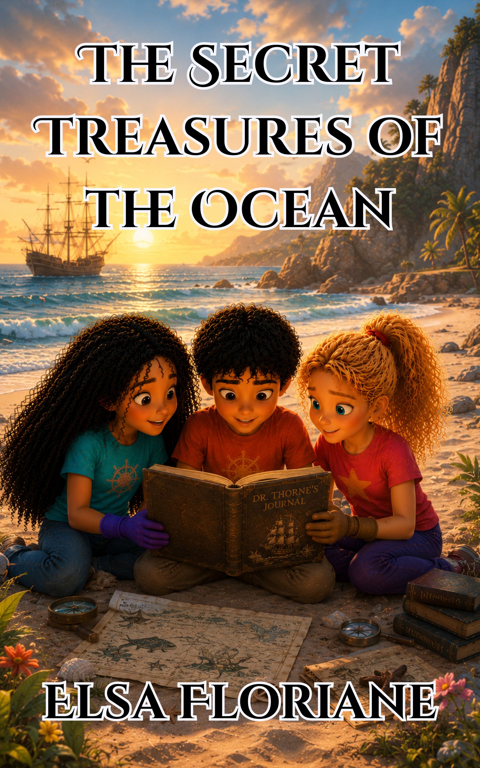 This image represents the book title "The Secret Treasures of the Ocean."