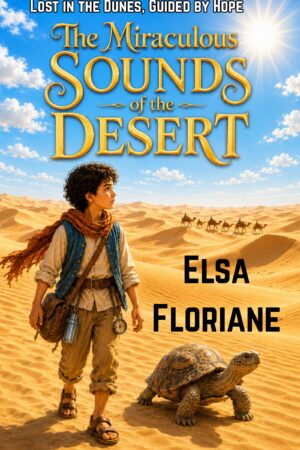 This image represents the storybook title "The Miraculous Sounds of the Desert."