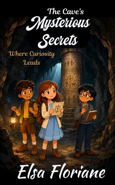 This image represents the storybook title "The Cave's Mysterious Secrets."