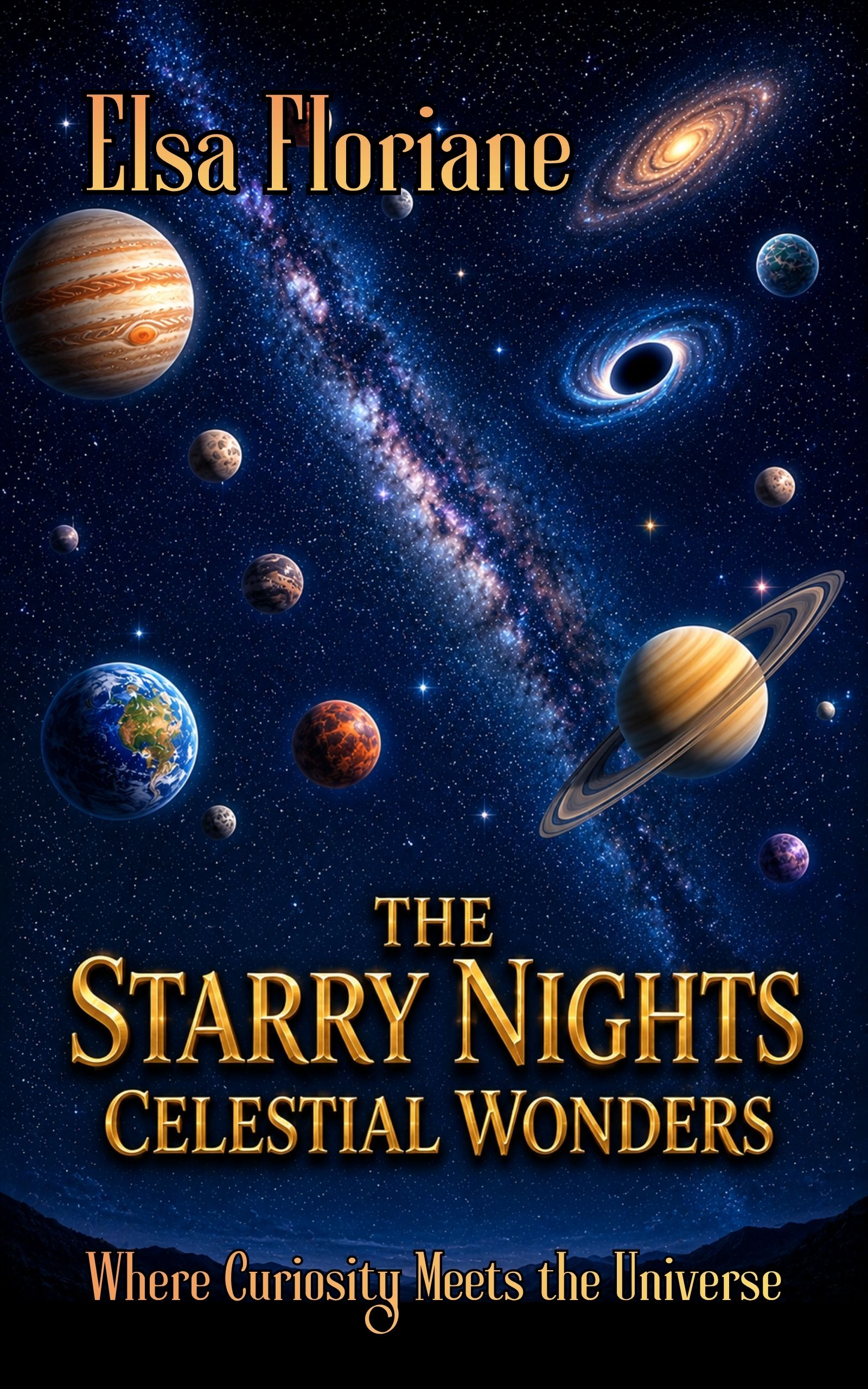 This image represents the storybook title "The Starry Night’s Celestial Wonders."